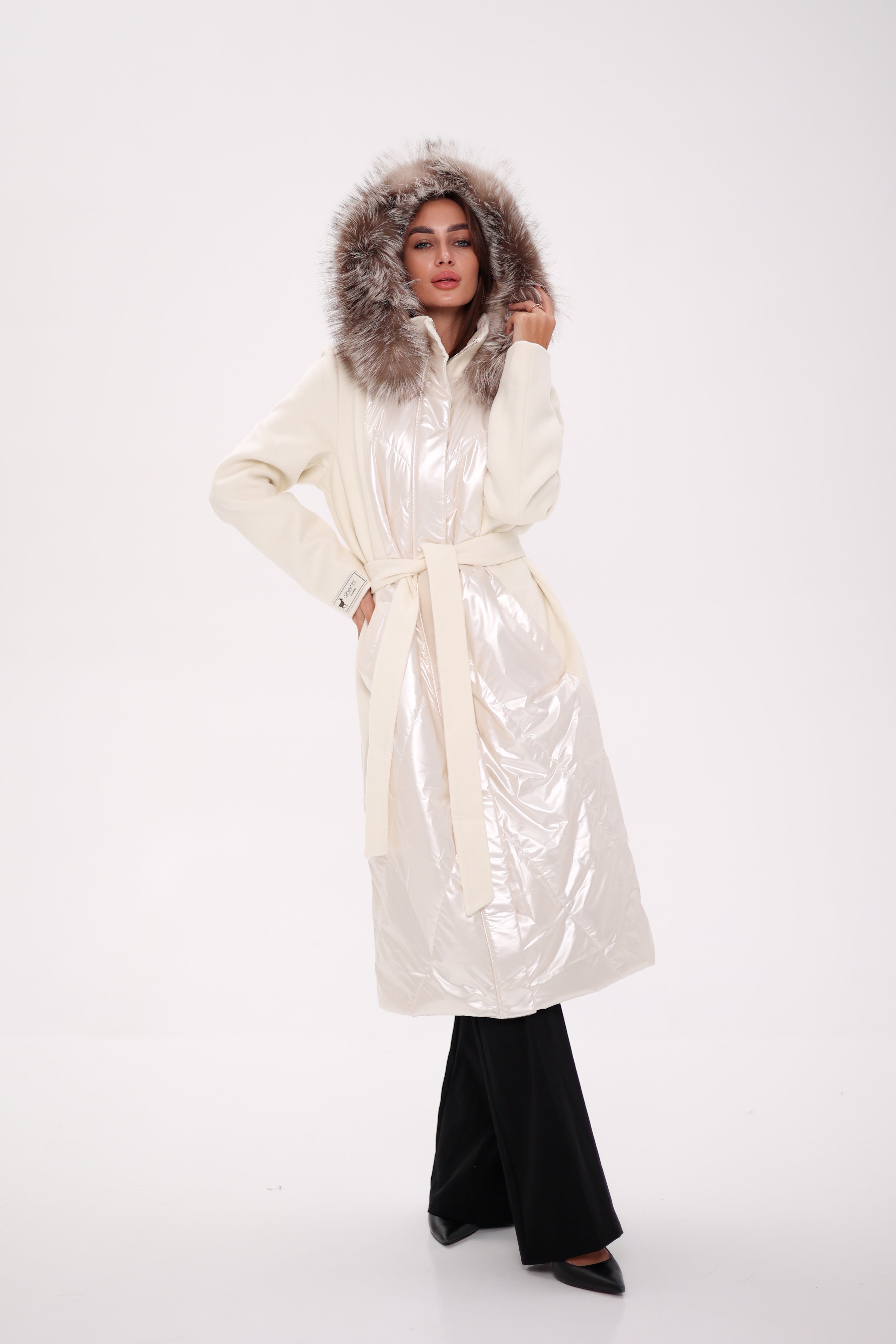 Saga® Furs Silver Fox Wool Alpaca Freudenberg Comfortemp® Coat