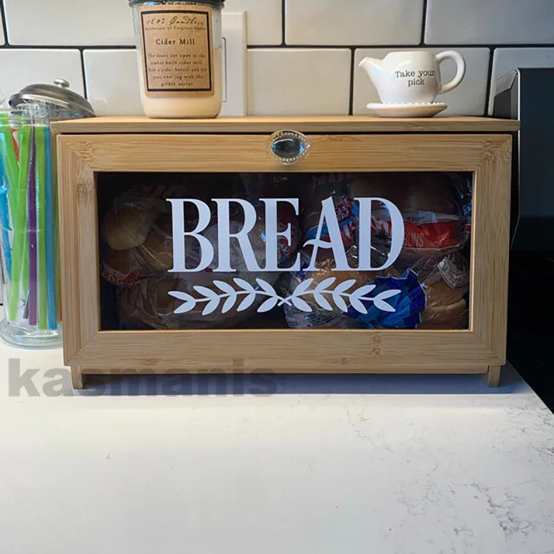 Farmhouse Bread Box Sticker | Kitchen Pantry Label Decal