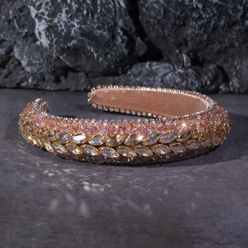 Colored diamond sponge Baroque vintage headband