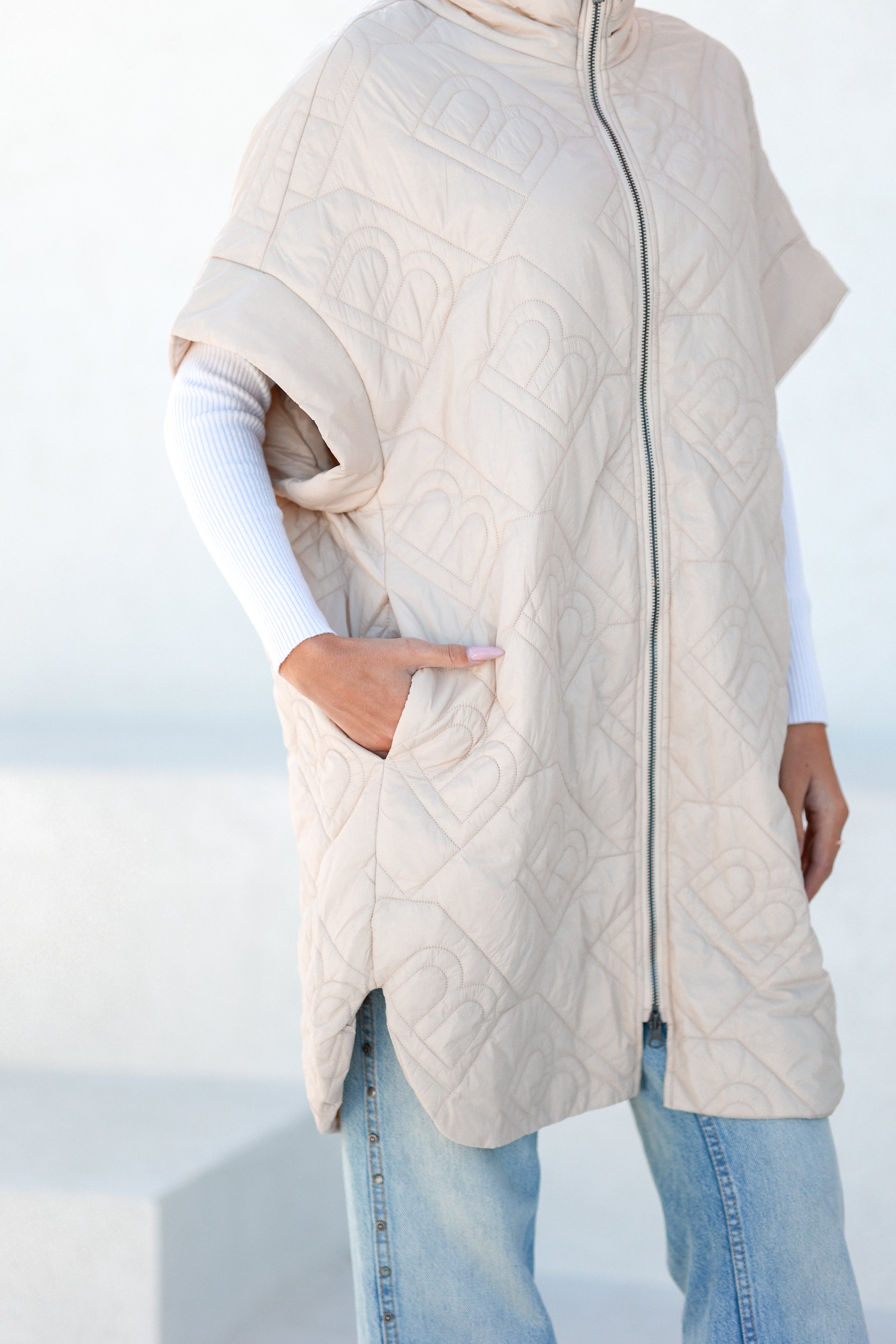 Bianca Relaxed Fit Embossed Vest