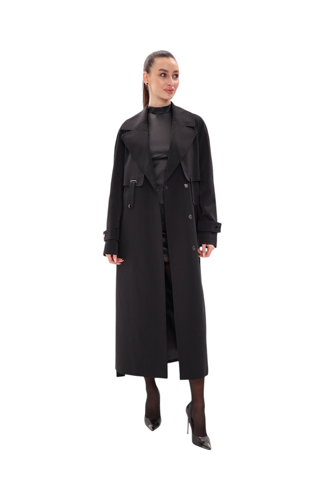 Karina Trench Coat in Black