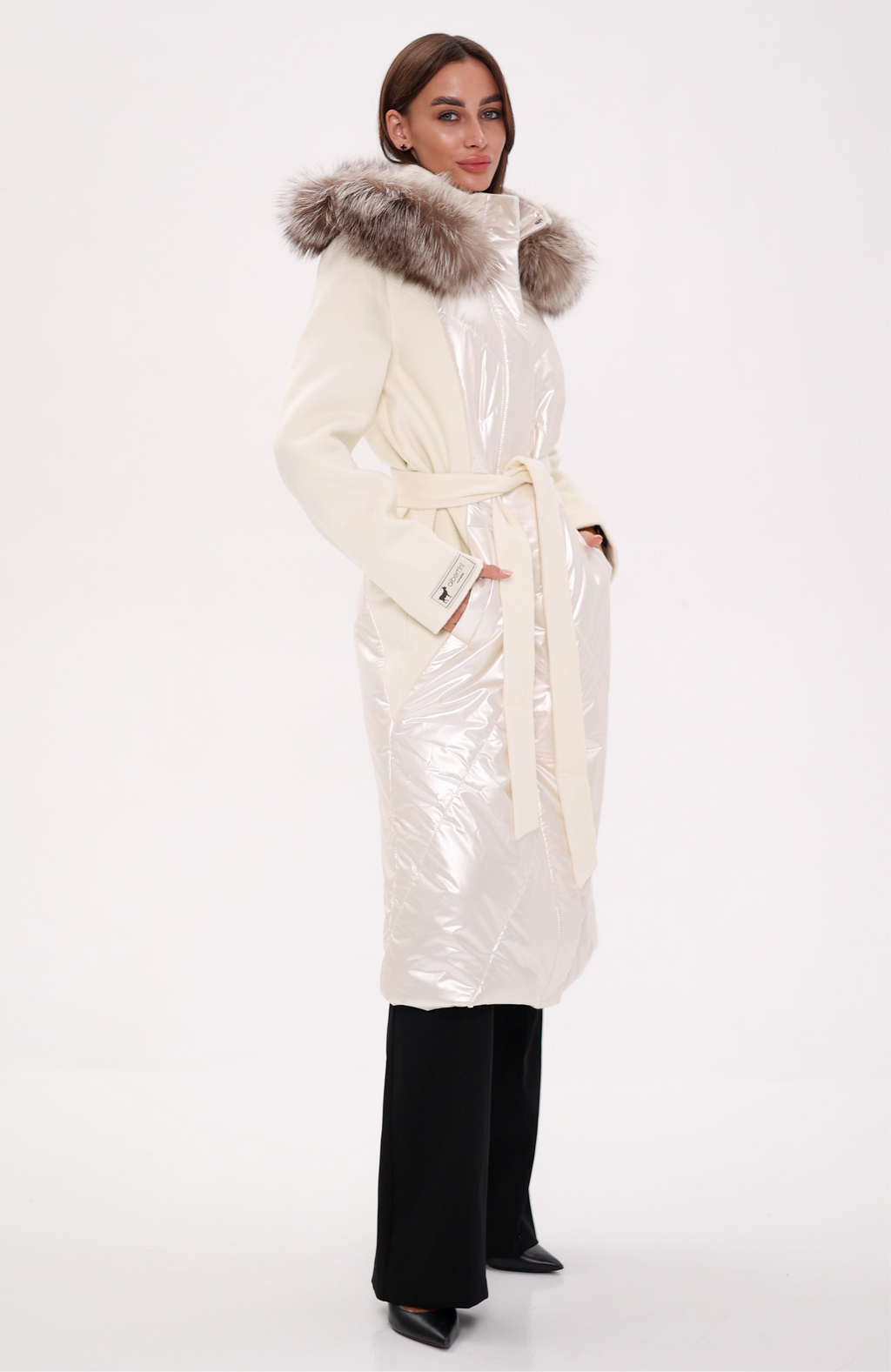 Saga® Furs Silver Fox Wool Alpaca Freudenberg Comfortemp® Coat