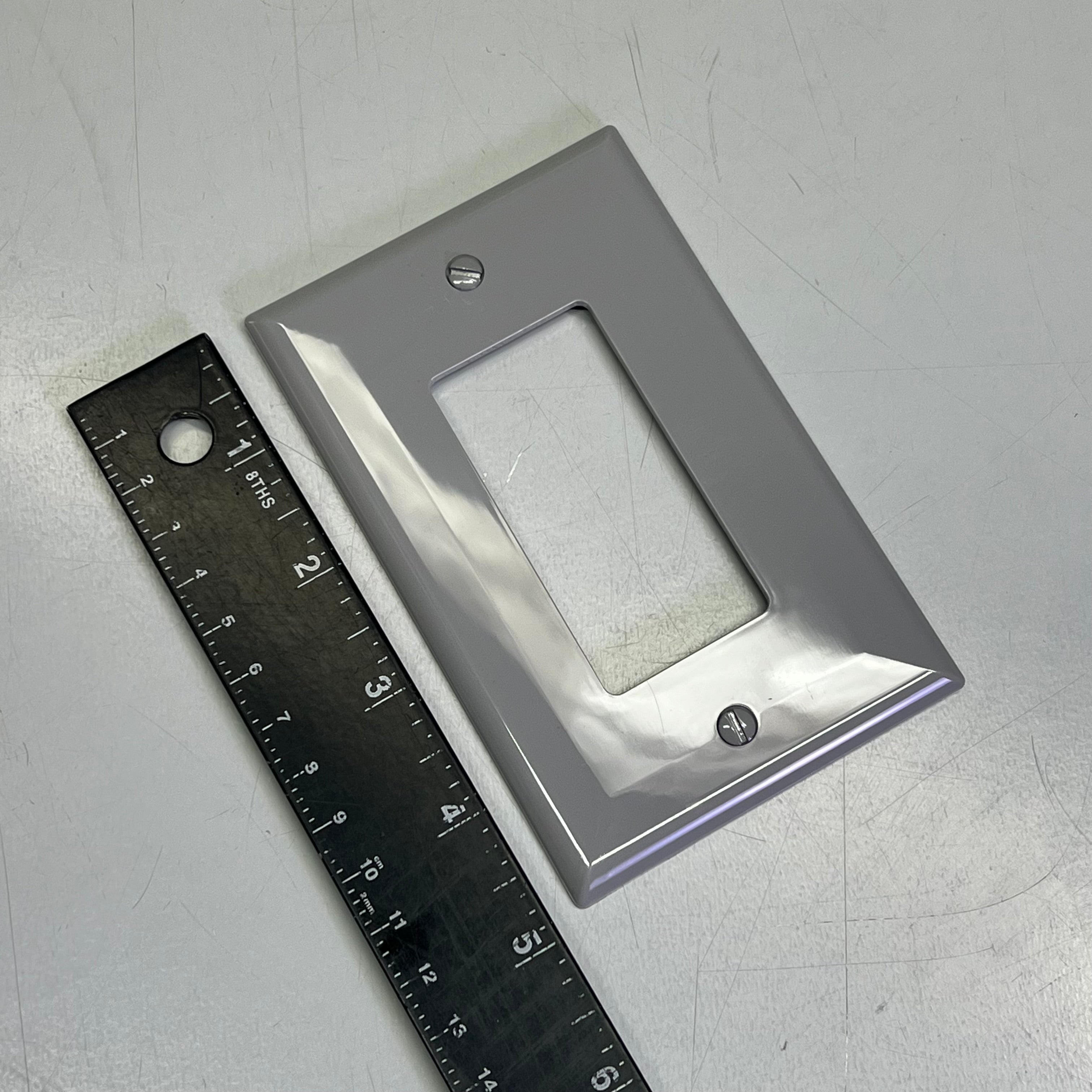 ZA@  EATON (5 PACK) Polycarbonate Single Gang GFCI Wall Plate Cutout Mid Size Grey PJ26GY