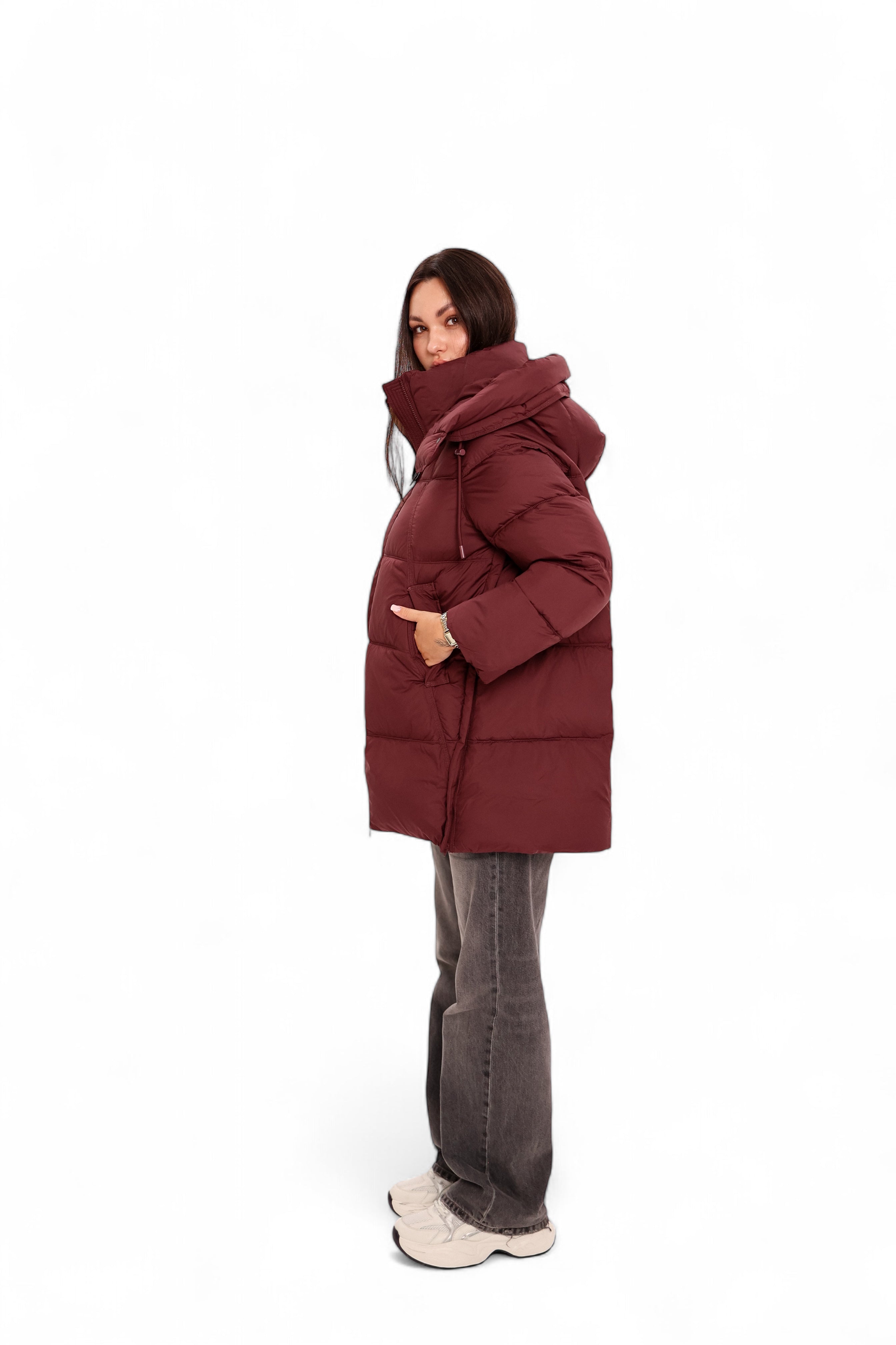 Burgundy Crush Insulated Bio-Down Coat