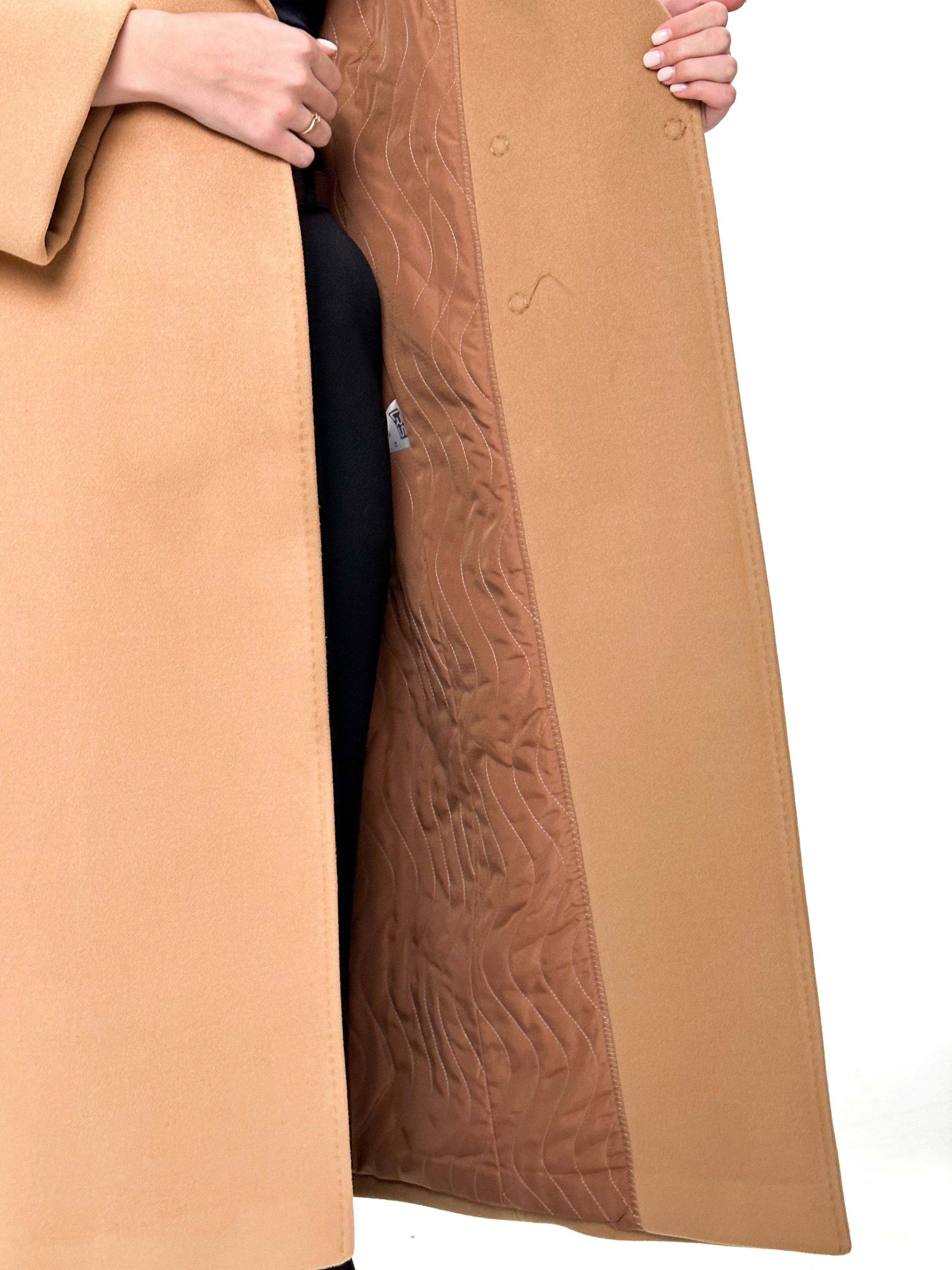 Monique Tailored Cashmere Wool Blend Coat in Bluff
