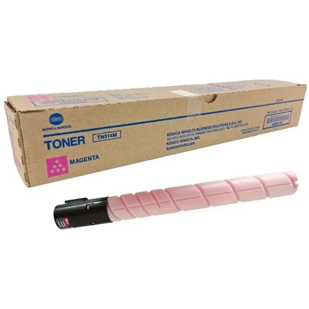 New, Pre-Owned - Konica-Minolta TN514M Standard-Yield Magenta Toner Cartridge, A9E8330