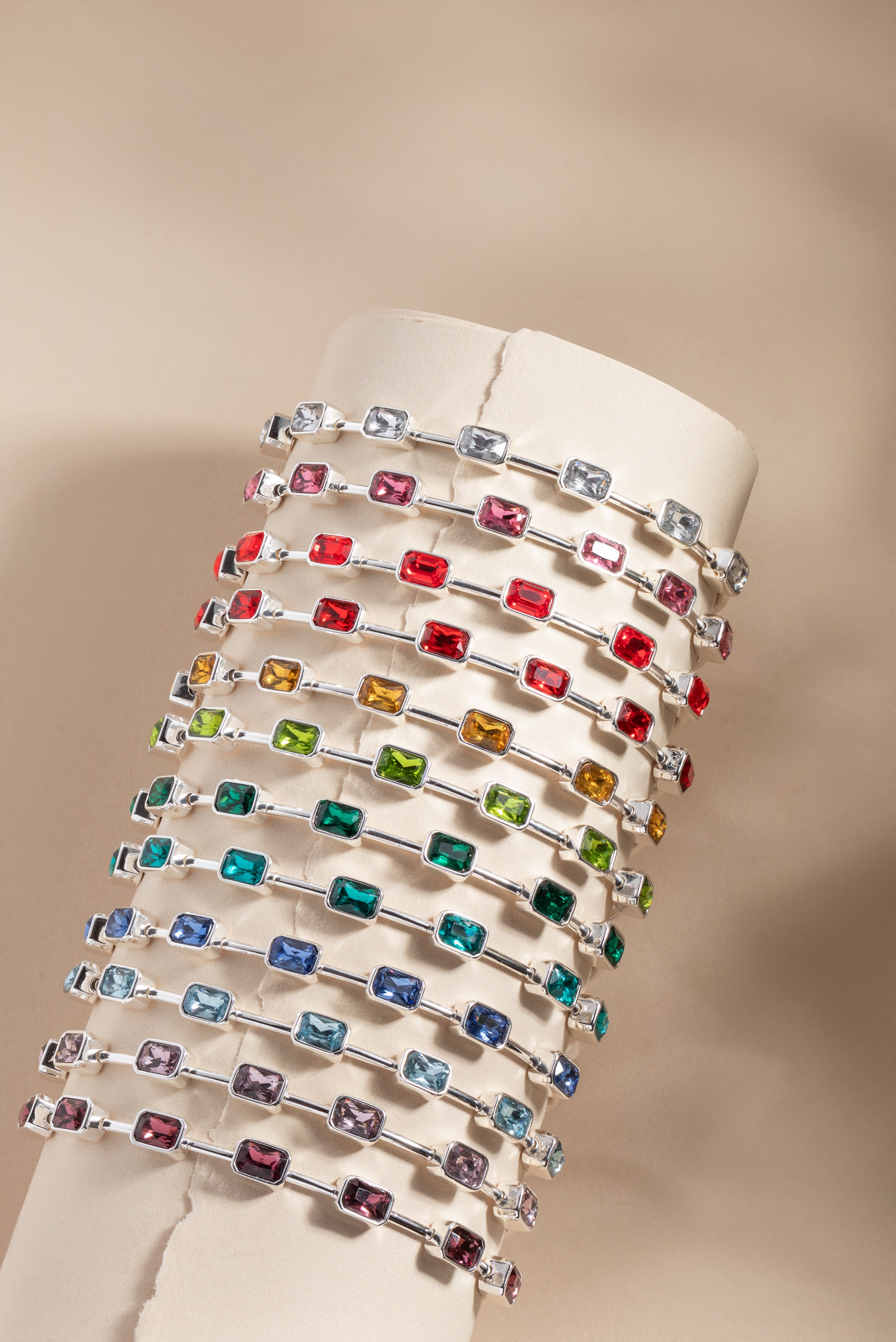 April Birthstone Emerald Cut Bangle
