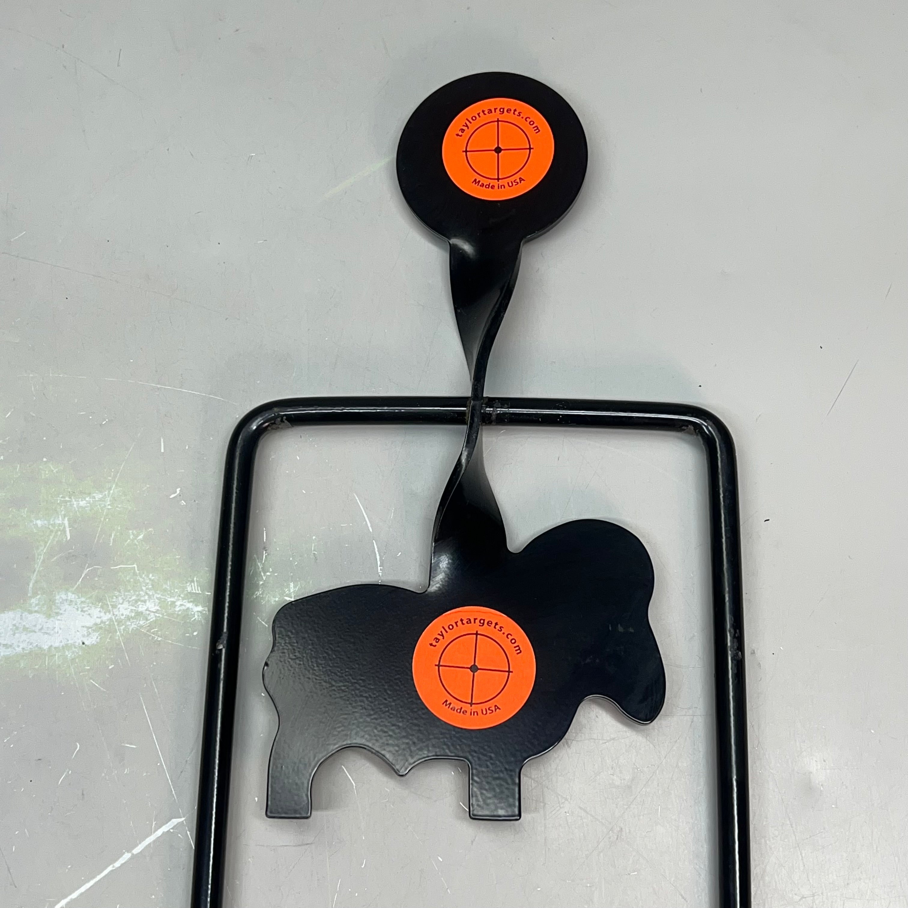 TAYLOR TARGETS  Animal Silhouette Steel Spinning Target .22 Caliber 1-3″ Upper