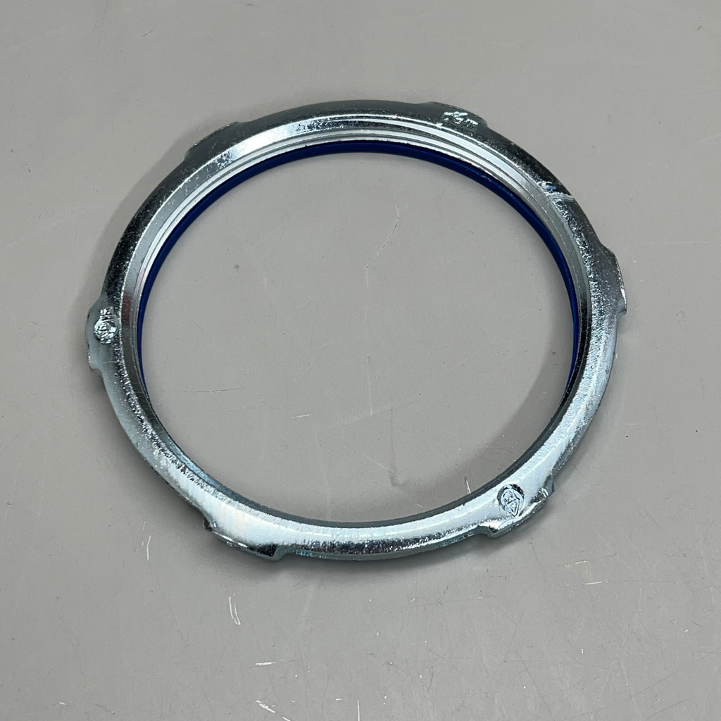EATON Conduit Sealing Locknut "Liquid Tight" Malleable Iron Zinc Plated 4" SL10