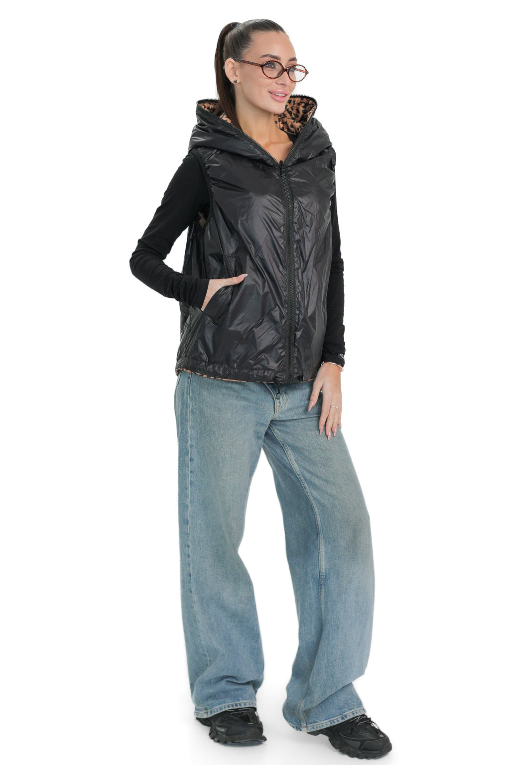 ⇆ Reversible Light Insulated Vest Black | Leo