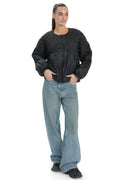 Light Quilted Demi-Season Jacket in Black
