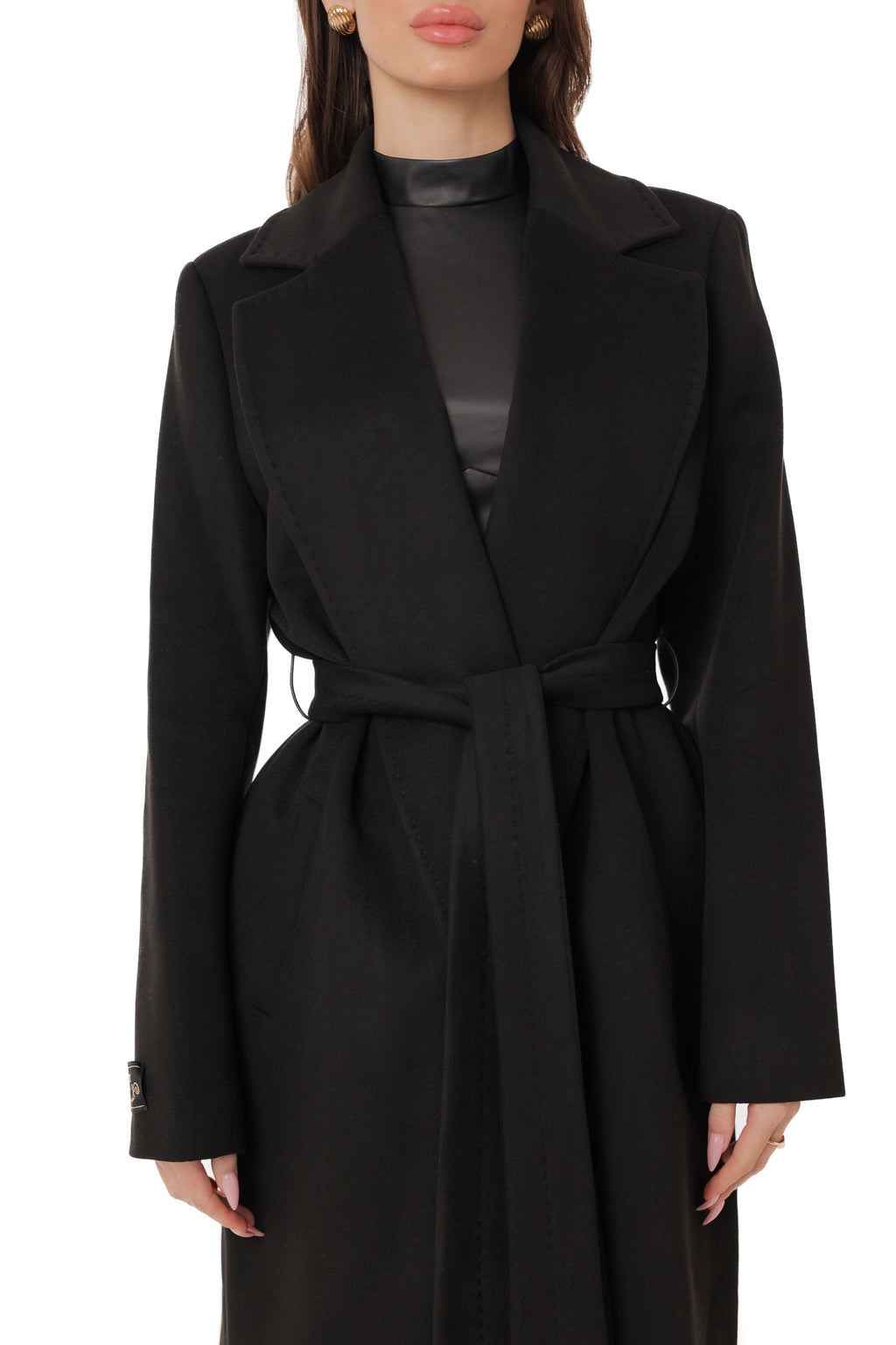 Lafayette Cashmere Blend Overcoat in Black