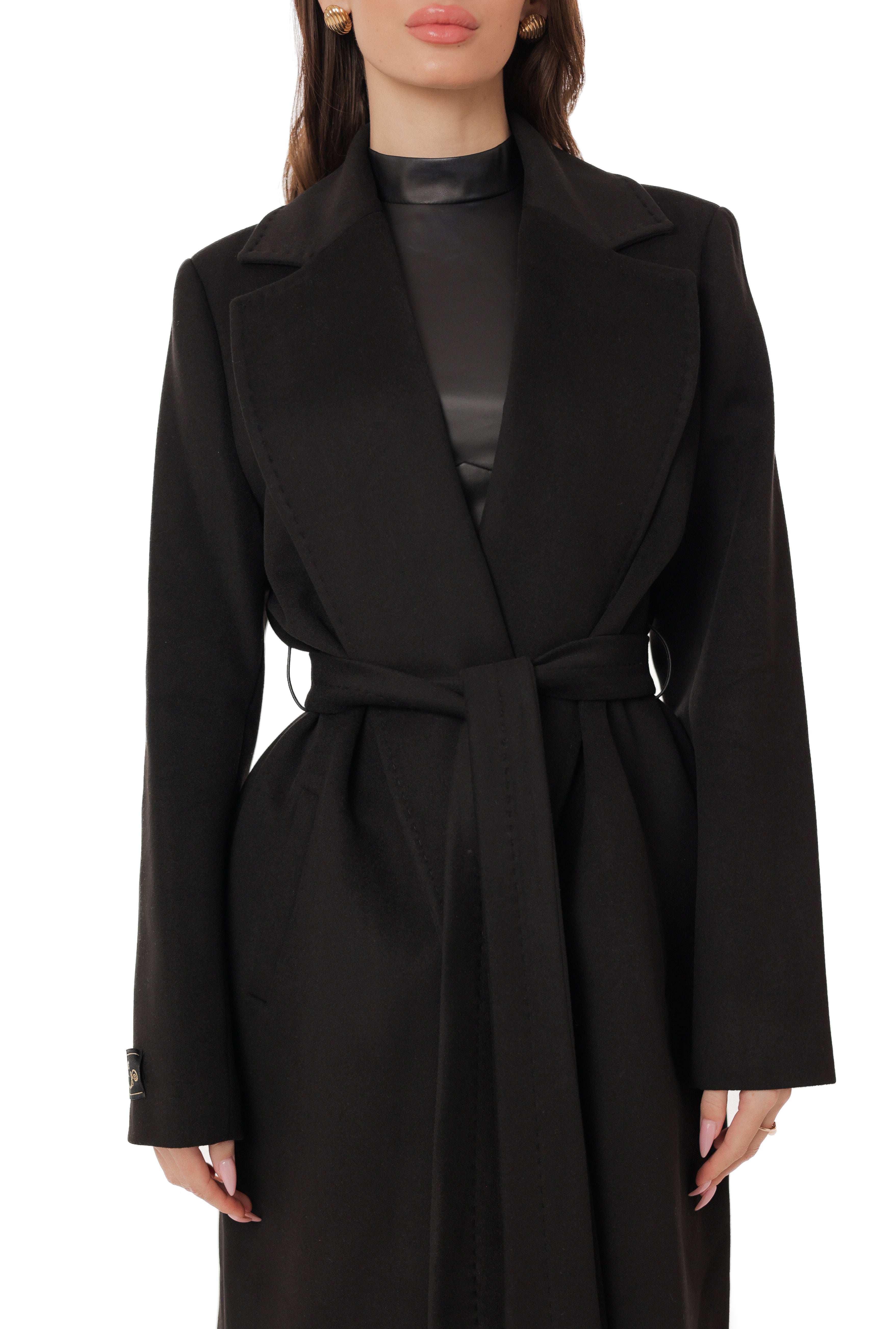 Lafayette Cashmere Blend Overcoat in Black