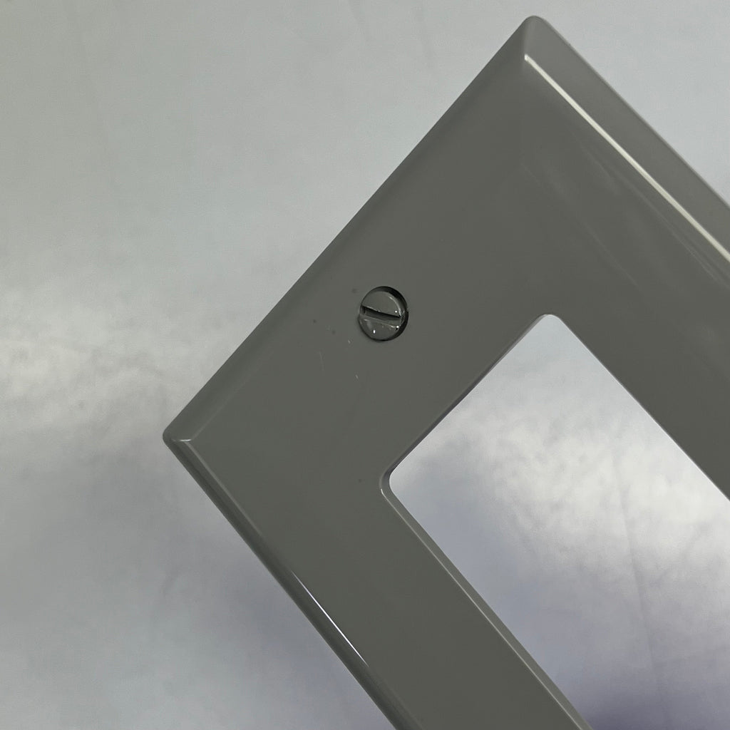ZA@  EATON (5 PACK) Polycarbonate Single Gang GFCI Wall Plate Cutout Mid Size Grey PJ26GY