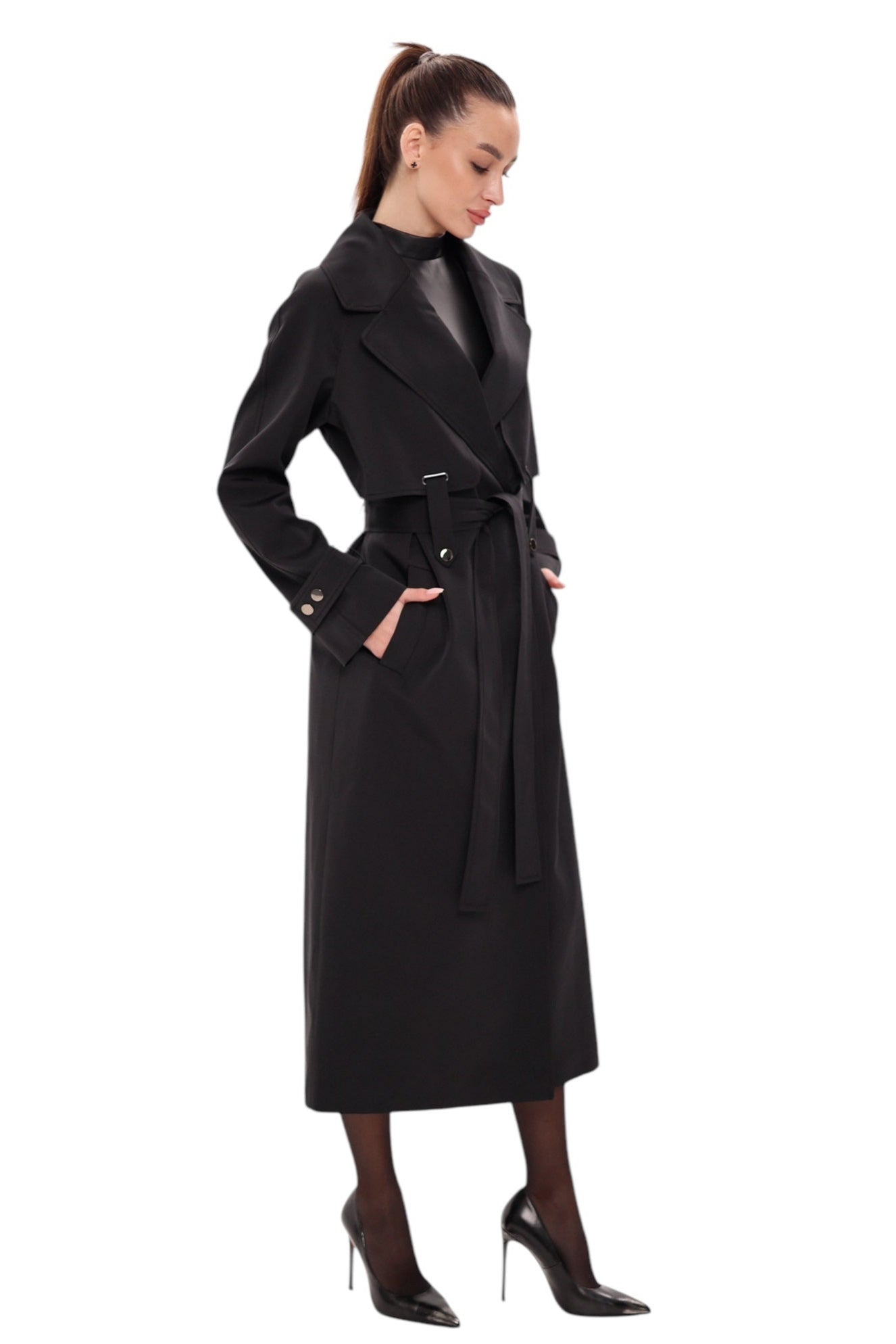 Karina Trench Coat in Black