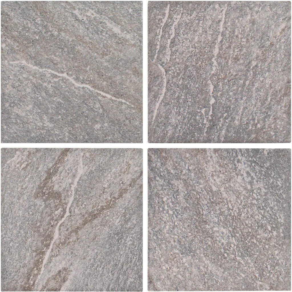 Aquatica Grigio Porcelain Pool Tile 6x6 - Matte Stone Finish