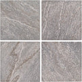 Aquatica Grigio Porcelain Pool Tile 6x6 - Matte Stone Finish