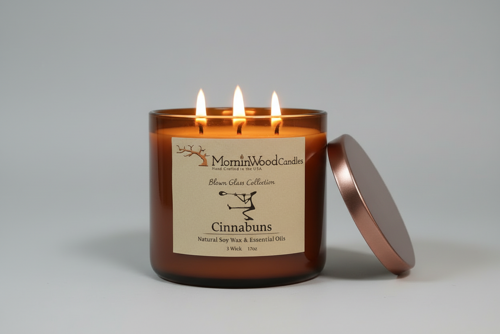 Cinnabuns-Soy 3-Wick Blown Glass Collection