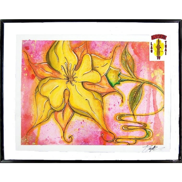 Acrylic Flower Painting by Thaddeus Taylor