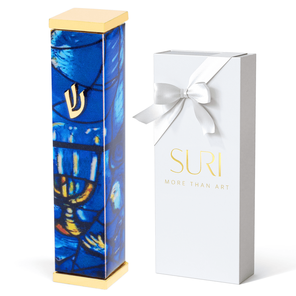 Colorful Mezuzah Cases Inspired by Chagall Windows – Chagall Series