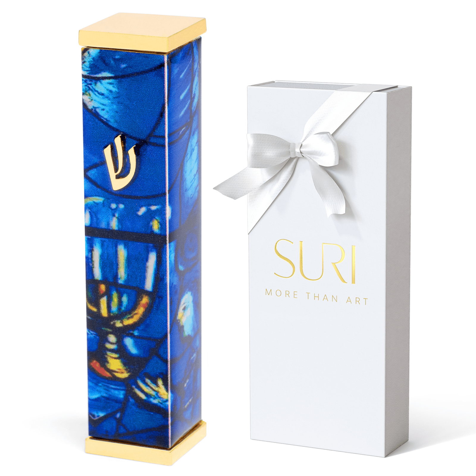 Colorful Mezuzah Cases Inspired by Chagall Windows – Chagall Series