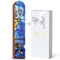 Designed Wooden Mezuzah Case – Modern Judaica Art | Chagall Series