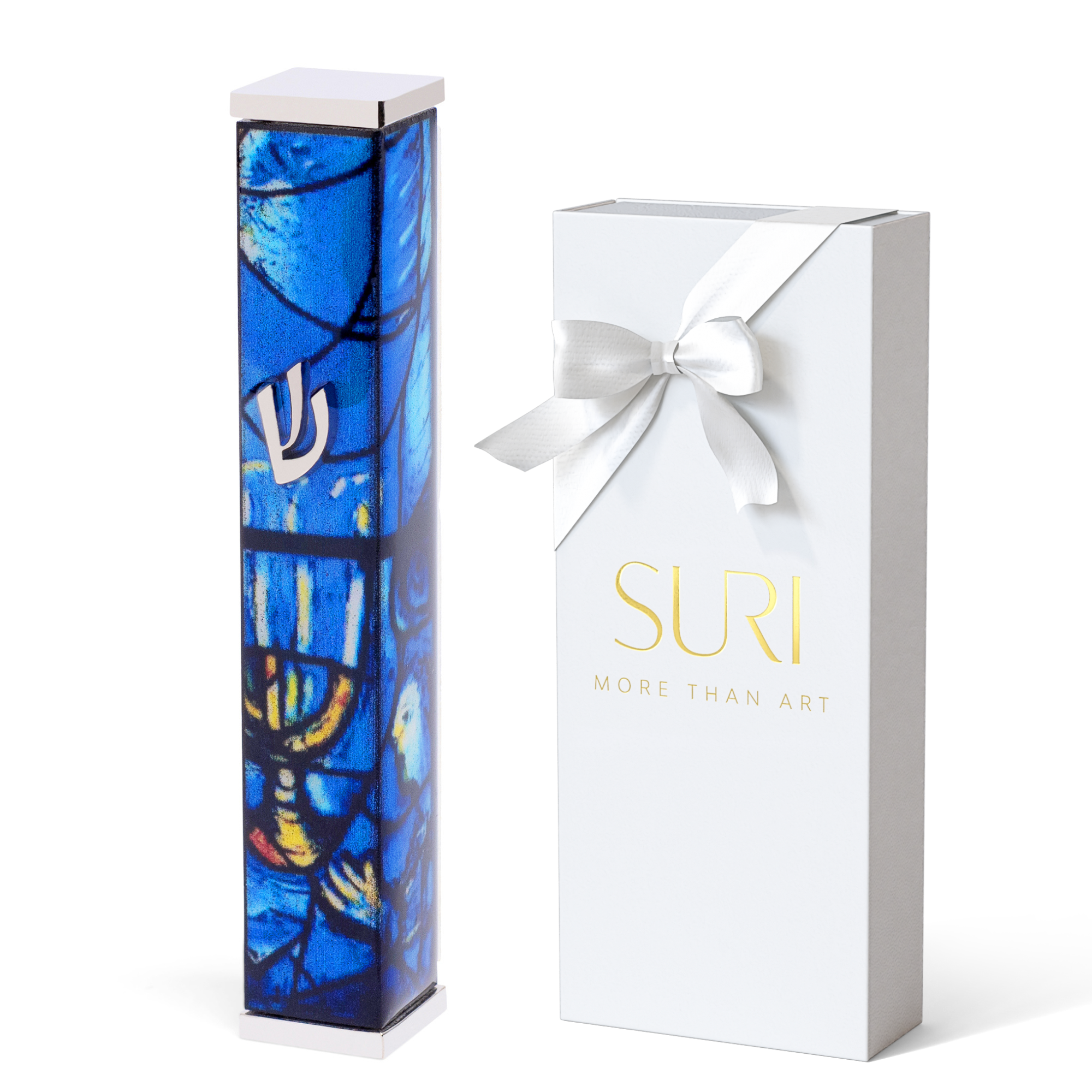 Elegant Mezuzah in Chagall Windows Design – Chagall Series