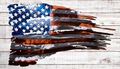 Tattered American Flag Metal Wall Art - Custom Steel USA Decor