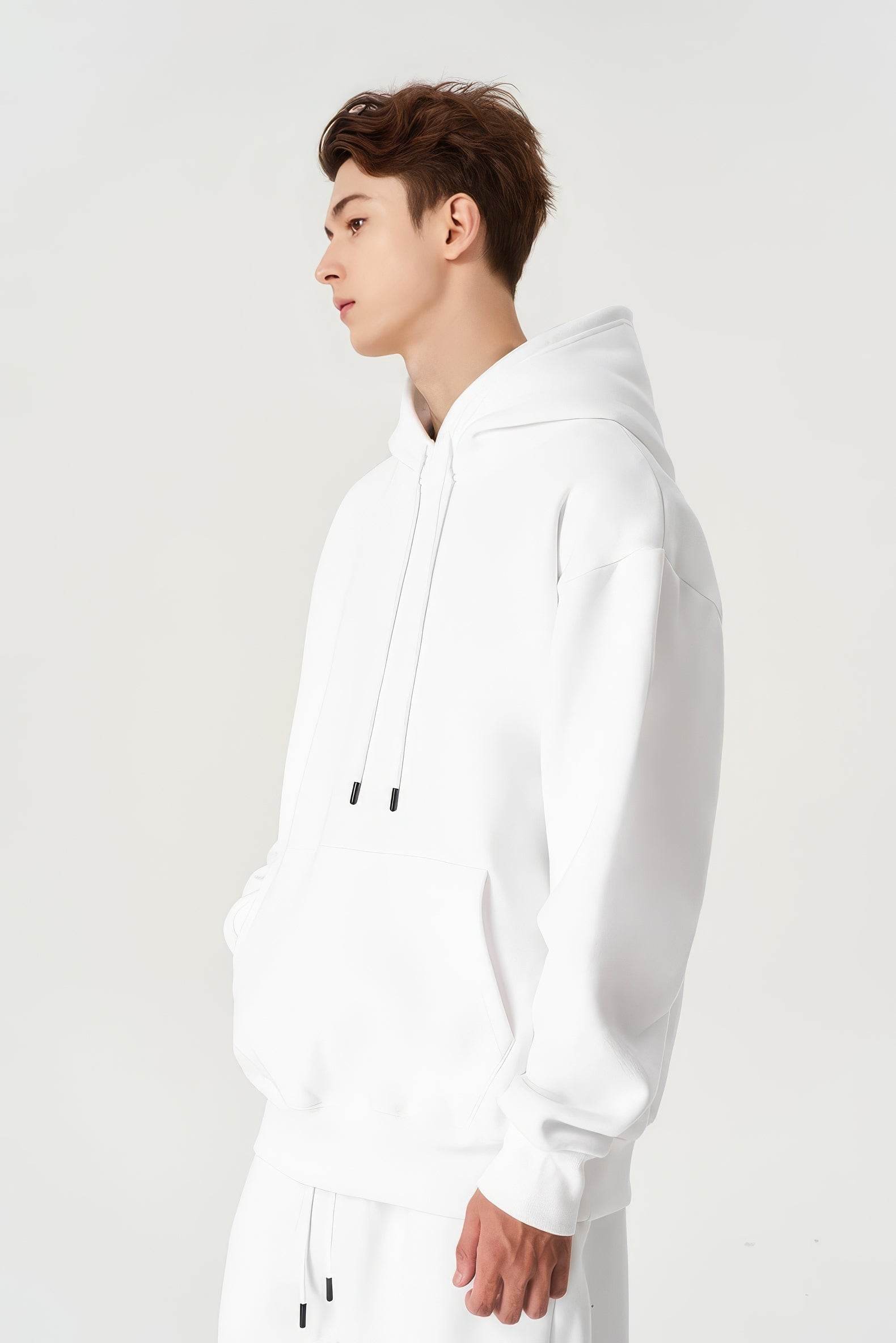 American Style Solid Color 350g Fleece Hoodie