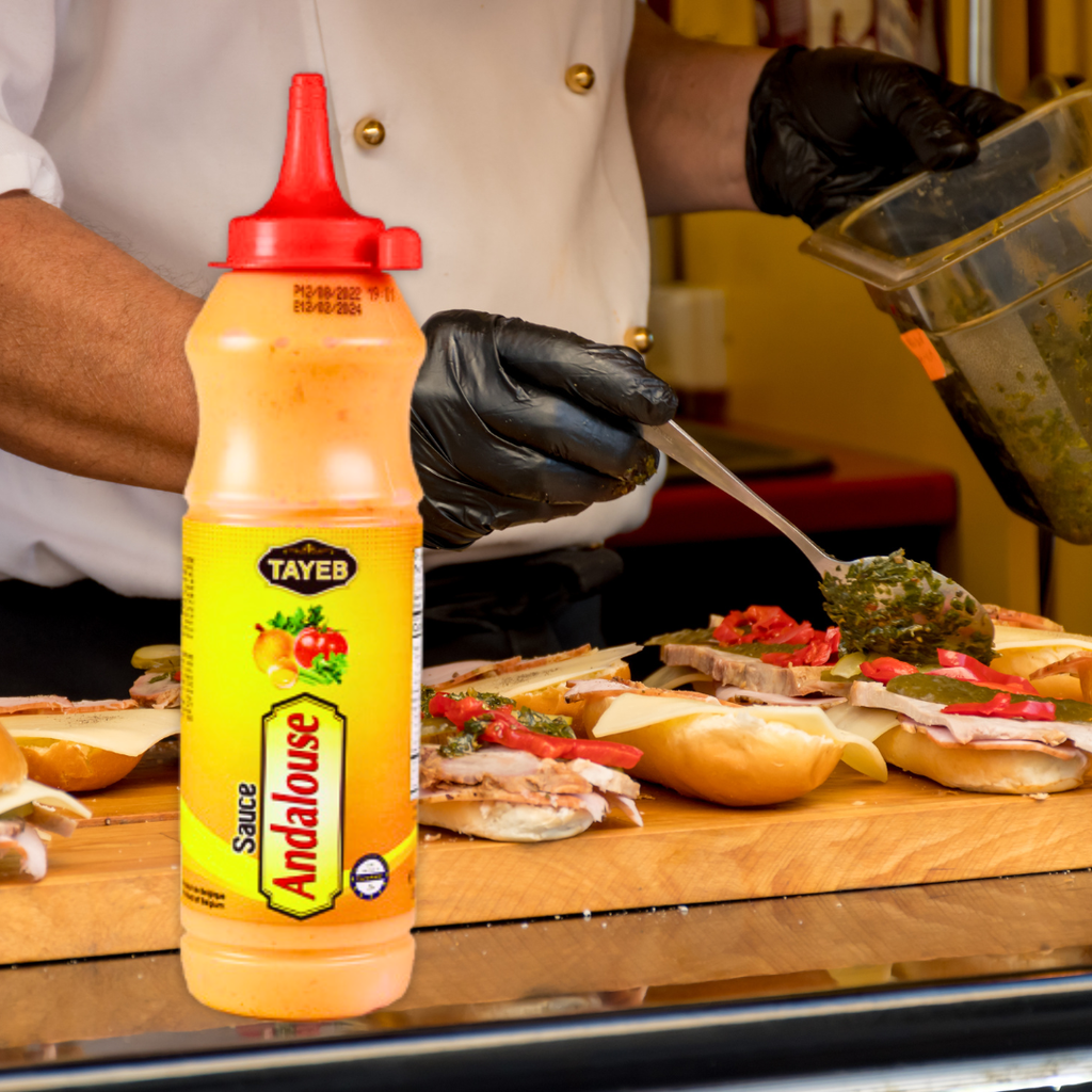 Tayeb Andaluse Sauce 500ml – Creamy, Tangy Mayo-Based Condiment with Tomato, Peppers