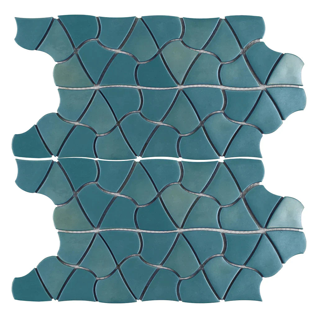 Aquatica Mucuna Glass Mosaic Tile 10.25x12 - Satin Finish Grade 1