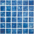 Arrecife Blue Glass Mosaic Tile 2x2 Inch - 12.25x12.25 Sheet