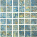 Green Glass Mosaic Tile 2x2 Inch Pre-Mounted Sheets 12.25x12.25 Vanguard Collection