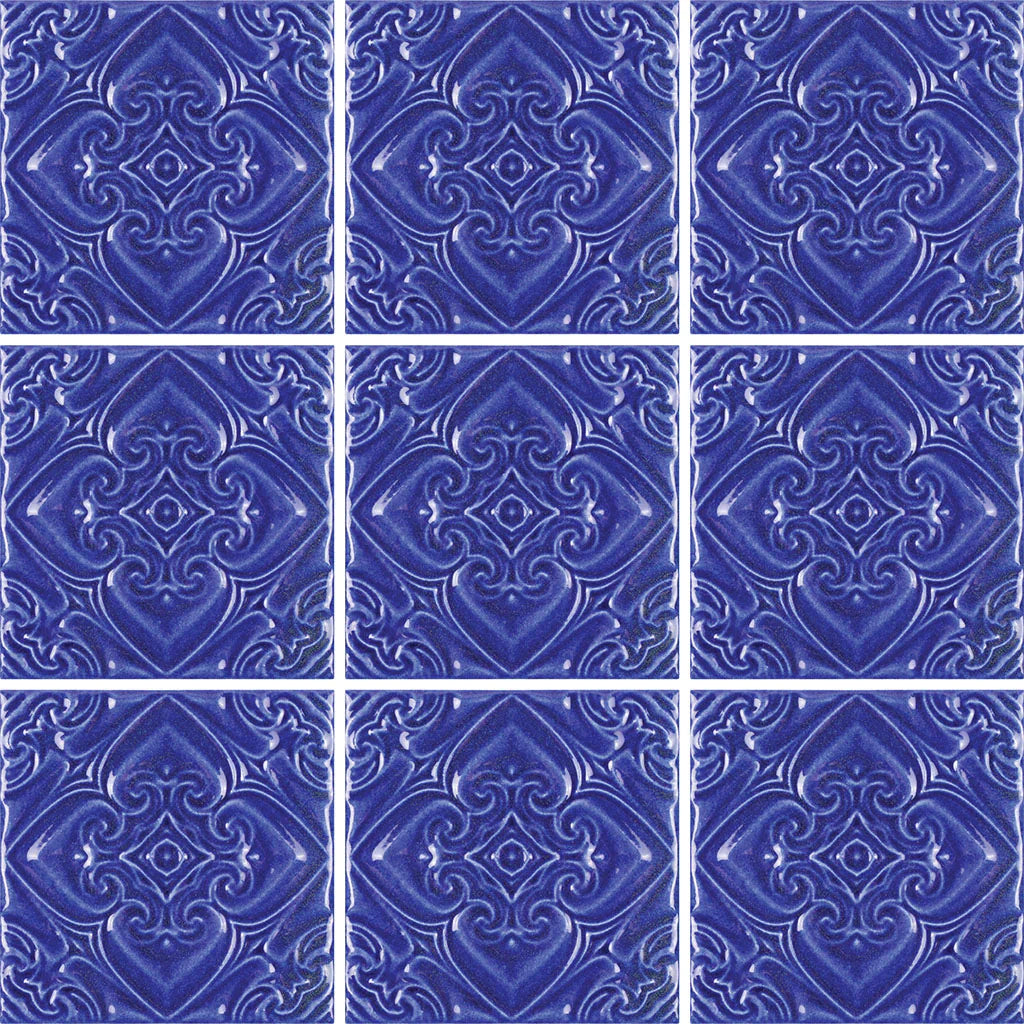Porcelain Pool Tile Atlantico Blue 6x6 - Deco Melange Collection