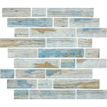 Glass Mosaic Tile Aquatica Bay Multi Linear Bark Collection 11.75x11.5
