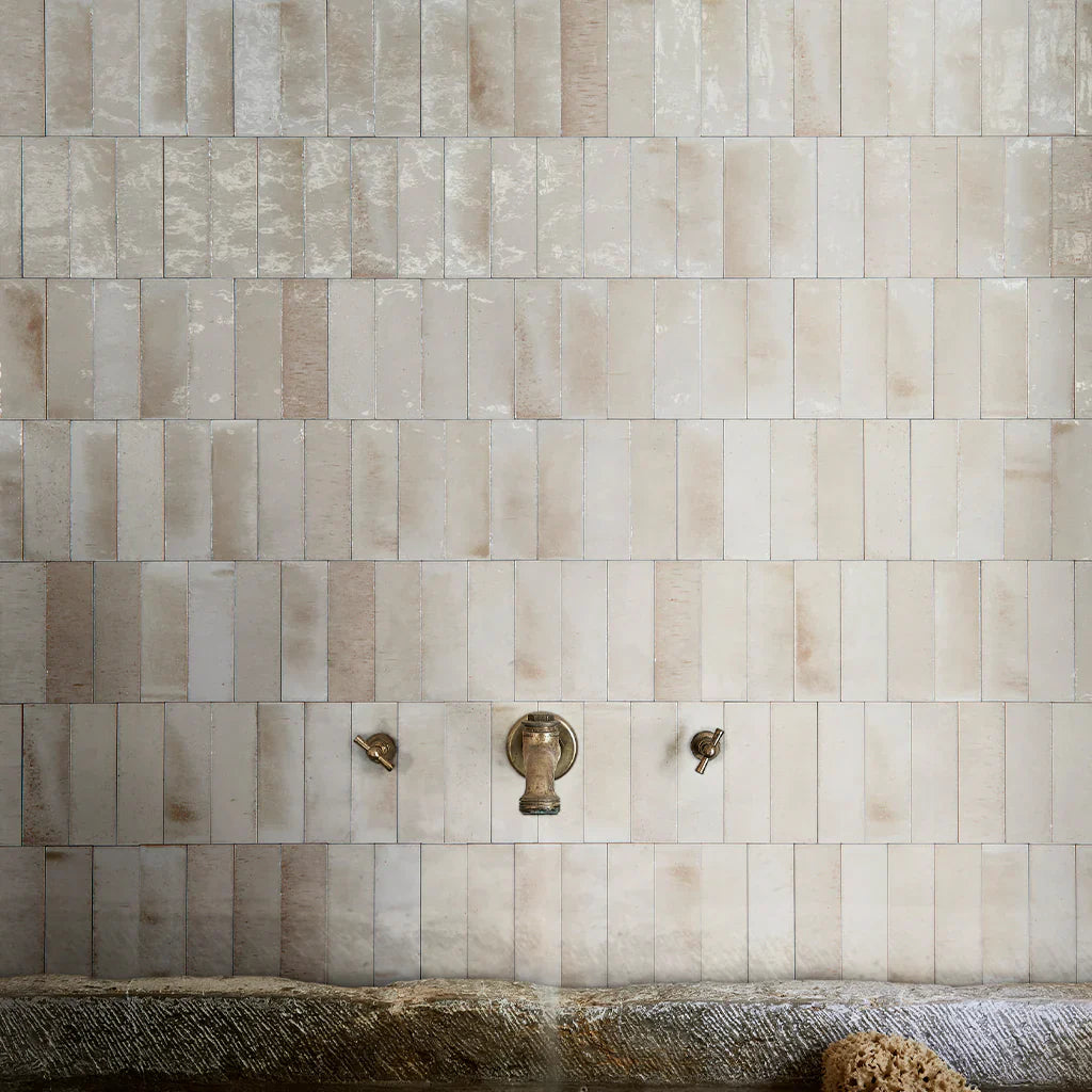 Aquatica Beige Glossy Porcelain Tile 3x8 - Gleeze Collection