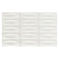 Bianco Porcelain Pool Tile 3D Egg Deco Contemporary Glossy Finish 3x8 Inches