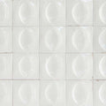 Porcelain Pool Tile Aquatica Bianco 3D Egg Deco Glossy 4x4 Inch Gleeze Collection