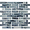 Glass Mosaic Tile Aquatica Biscay Dash Collection - Mixed 1x1 1x3 Sheet 11.75x12