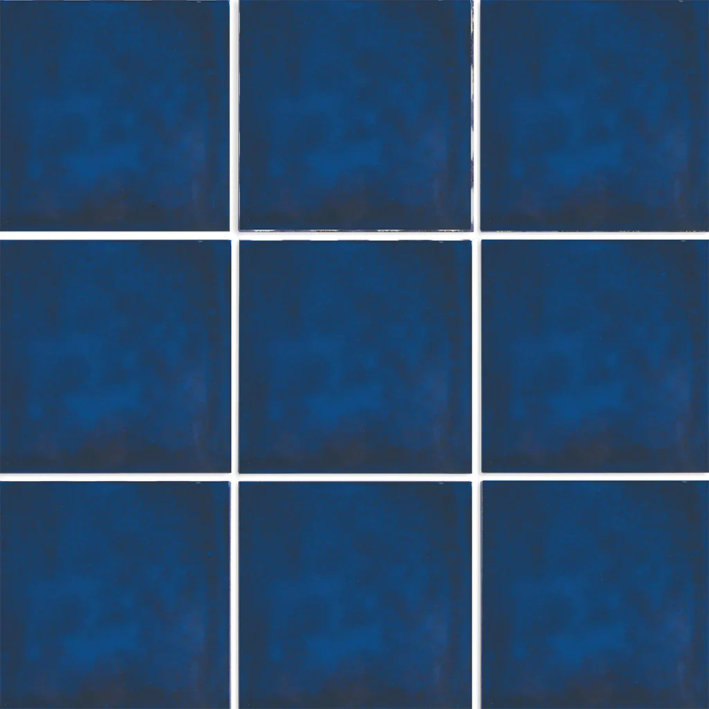 Aquatica Blu Porcelain Pool Tile 6x6 - Gloss Finish Frost Resistant Sol Collection