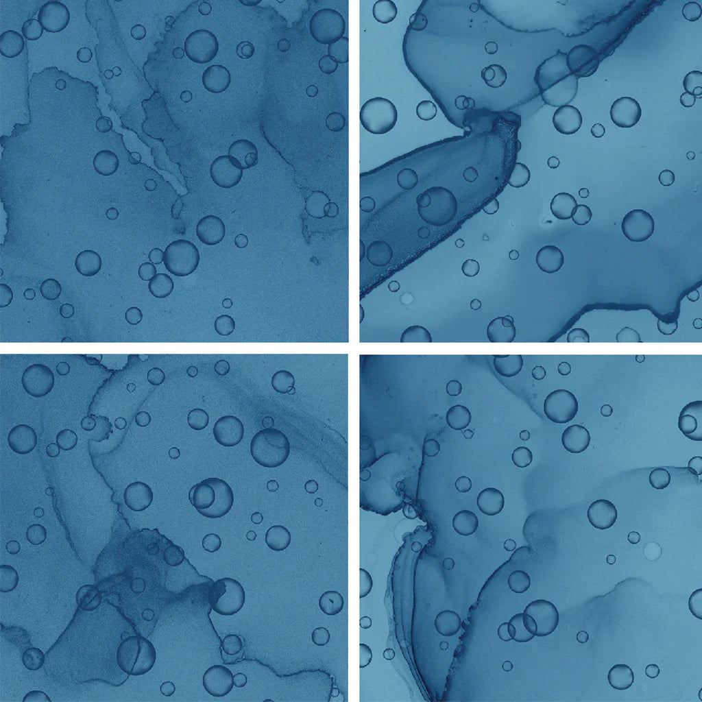 Aquatica Blue Porcelain Pool Tile 6x6 - Bubbles Design Collection