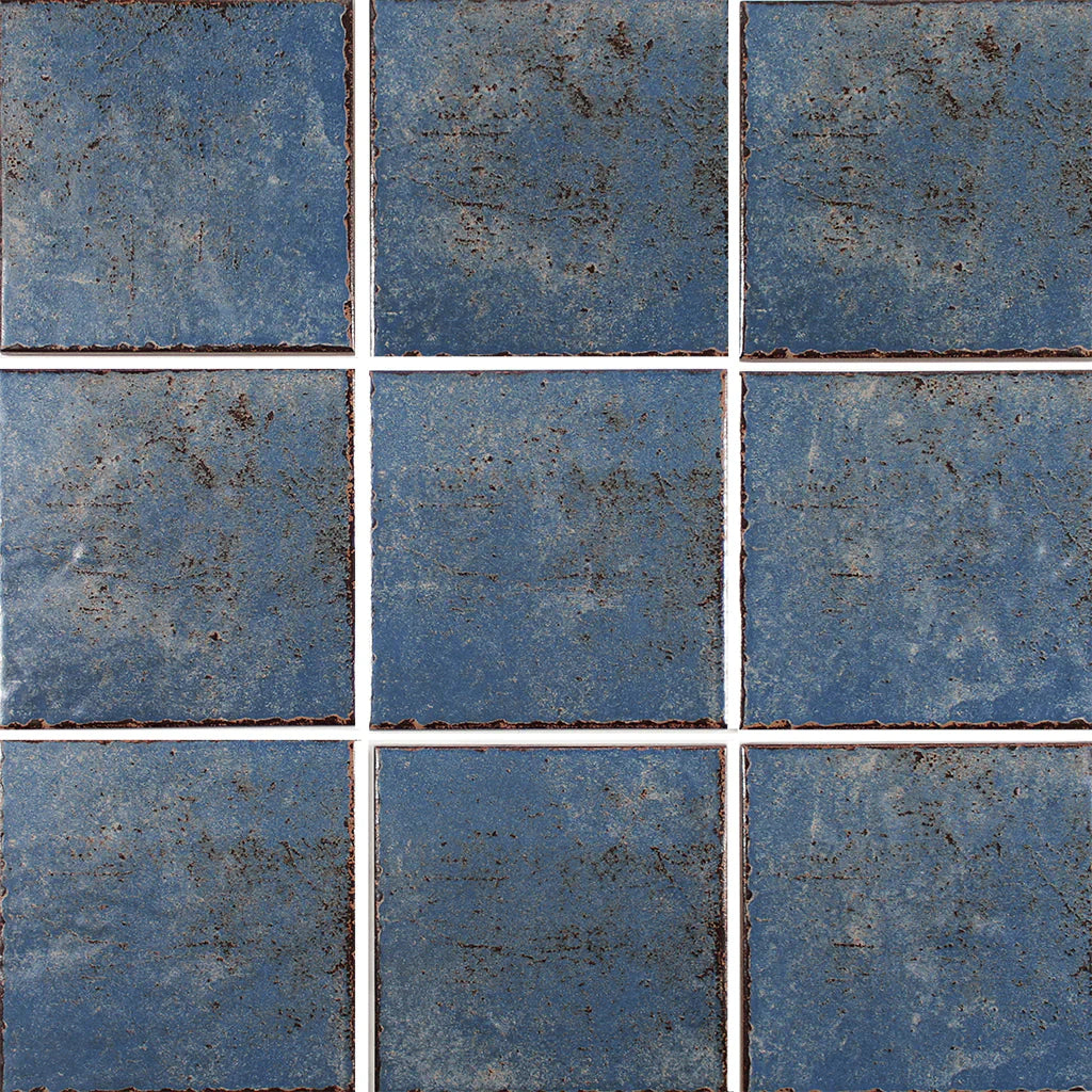 Aquatica Blue Porcelain Pool Tile 6x6 Inch Traditional Grade 1 - Oasis II Collection