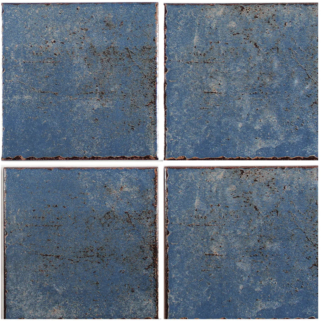 Aquatica Blue Porcelain Pool Tile 6x6 Inch Traditional Grade 1 - Oasis II Collection
