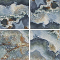 Aquatica Blue Porcelain Pool Tile 6x6 Semi Glossy Water Resistant Cross Collection