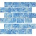 Bluebell Glass Mosaic Tile - 2x3 Inch Pieces on 11.75x11.75 Sheet Flower Collection