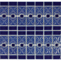 Blueberry Porcelain Mosaic Pool Tile 12x13 Waterline Border Grade 1 Luciana Collection
