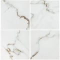 Porcelain Floor Tile Calacatta White 6x6 - Semi Glossy Finish
