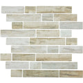 Cinnamon Multi Linear Glass Mosaic Tile 11.75x11.5 Bark Collection