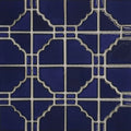Cobalt Blue Porcelain Pool Mosaic Tile 6x6 Sunburst - Mediterranean Collection Design