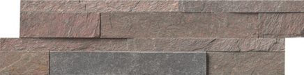 Copper Gold Textured Natural Stone Ledger Panel Corner 12.75x3x5.75